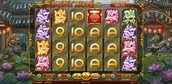 Giao diện của 5 Lucky Lions