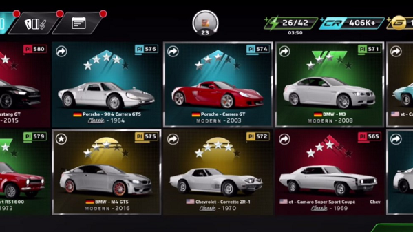 Siêu xe trong game được mô phỏng theo các mẫu xe huyền thoại