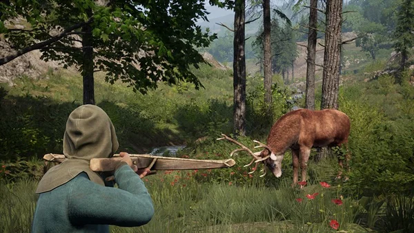 Người chơi có thể dùng nỏ để săn bắn và chiến đấu