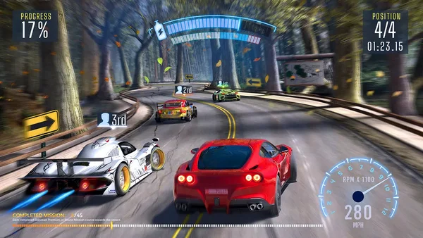 Màn đua gay gấn trong game Street Racing 3D