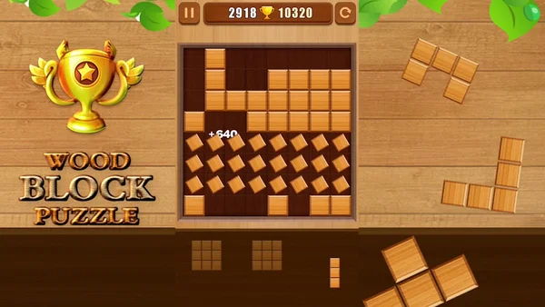 Giao diện đơn giản của tựa game Xếp khối gỗ