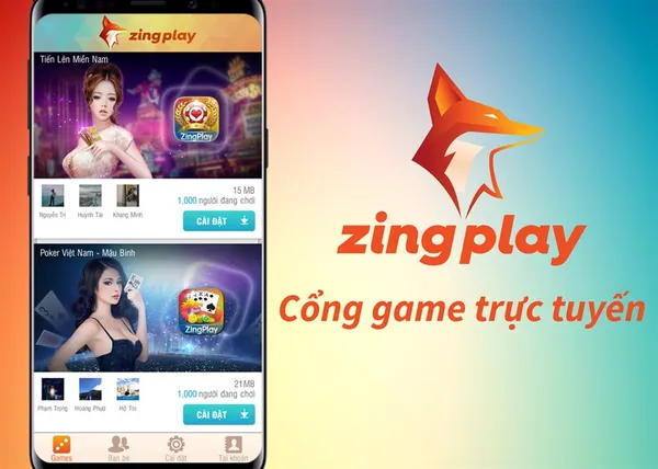 Giao diện cổng game Zingplay