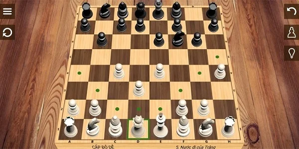 Chấm xanh gợi ý nước đi trong game Chess