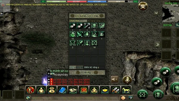 Với JX1 EfunVN Mobile, người chơi có thể tự thiết lập bảng kỹ năng cho nhân vật của mình