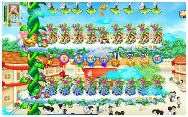 Game Khu Vườn Trên Mây - ZingPlay với đồ hoạ sinh động, màu sắc tươi sáng