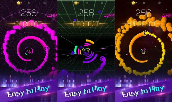 Game Smash Colors 3D có những quả cầu khói với màu sắc khác nhau