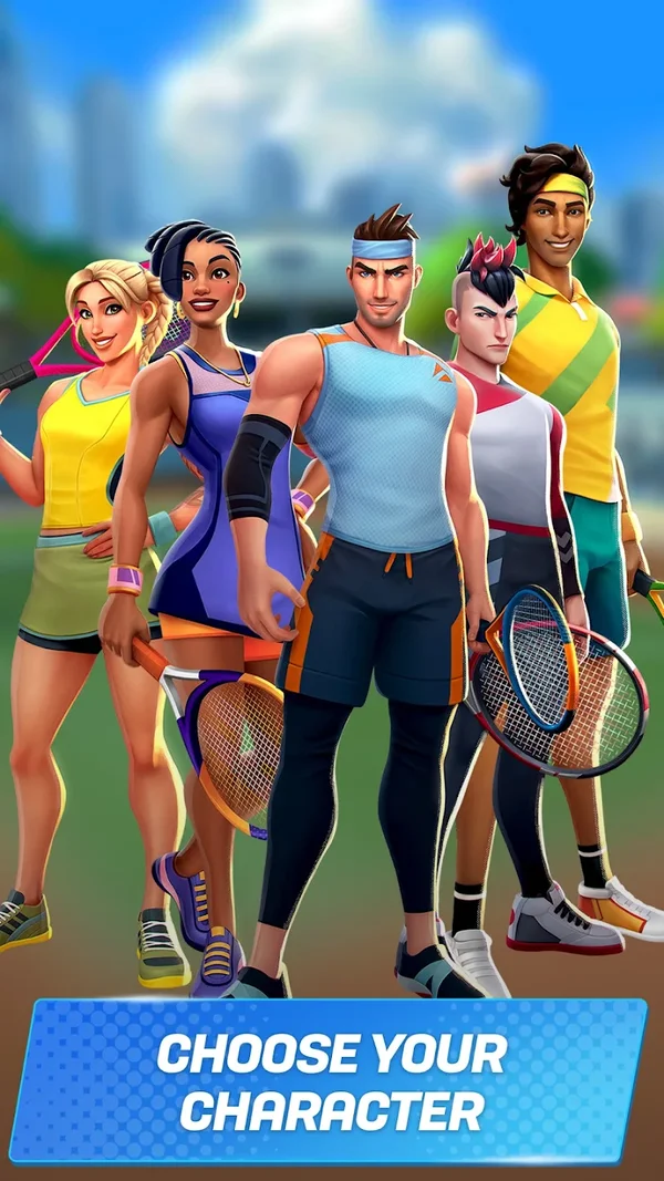 Những nhân vật bạn có thể chọn lựa khi chơi Tennis Clash