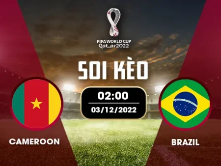 Soi kèo Cameroon – Brazil bảng G World Cup 2022 03/12 01:00
