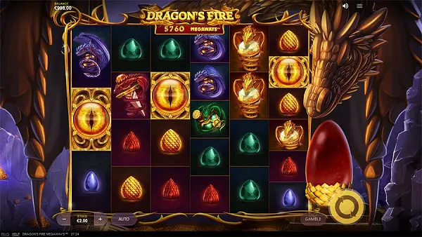 Giao diện bắt mắt và dễ chơi của Dragon’s Fire Megaways