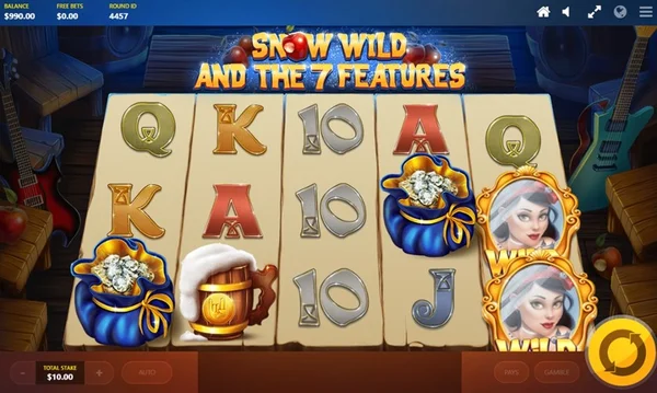 Các biểu tượng quen thuộc của câu chuyện cổ tích được tích hợp thành biểu tượng trong Snow White and The 7 Features