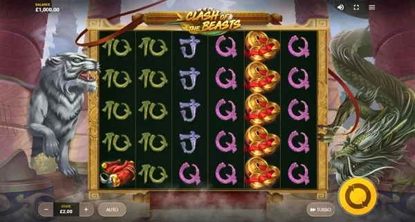 Cách chơi slot game Clash of the Beasts khá đơn giản