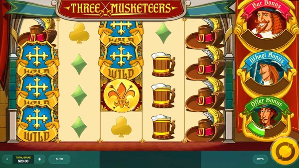 Các tính năng trả thưởng lớn của Three Musketeers