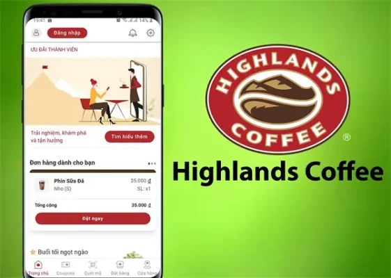 Ứng dụng Highland Coffee giúp đặt đồ uống hiệu quả, đơn giản ngay tại nhà