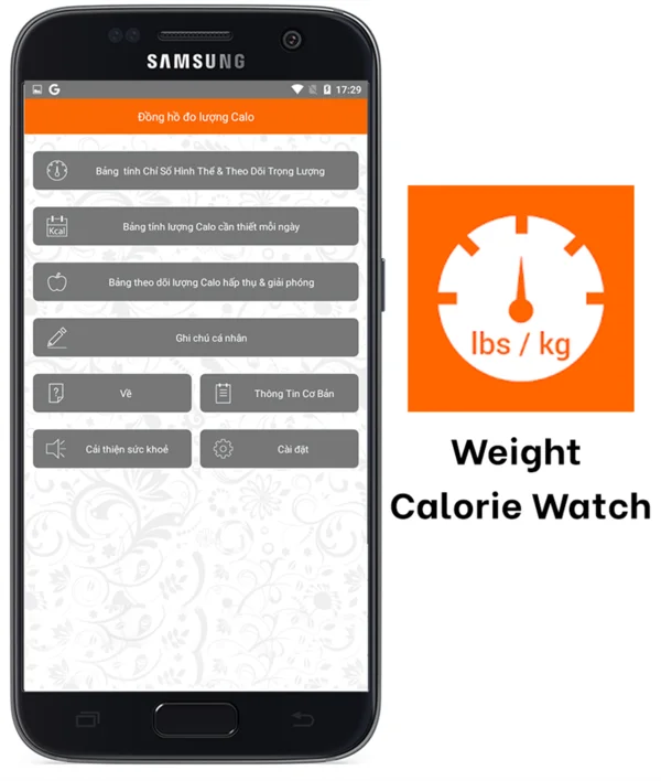 Weight Calorie Watch là ứng dụng tính toán calo hàng đầu