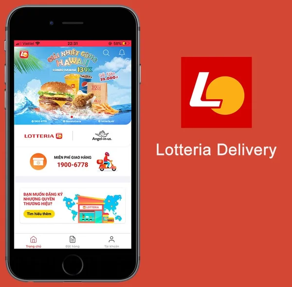 Ứng dụng Lotteria Delivery là một ứng dụng đặt hàng và giao hàng đồ ăn của chuỗi nhà hàng Lotteria tại Việt Nam