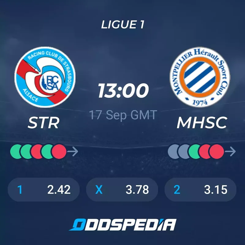 Soi kèo Strasbourg vs Montpellier Ligue 1 ngày 17/09/23