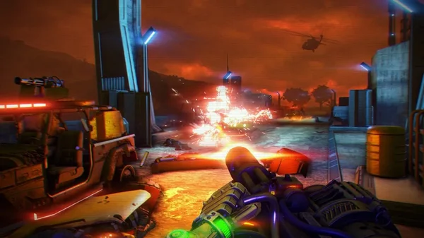 Game Far Cry 3: Blood Dragon mang tới cho người chơi hệ thống vũ khí đa dạng và điên rồ