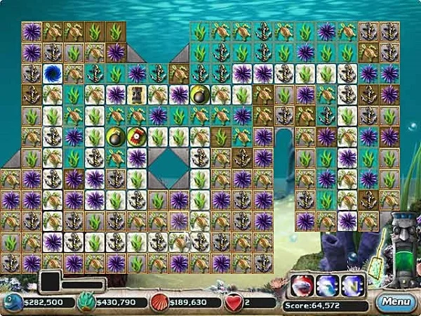 Trong game Big Kahuna Reef, người chơi sẽ tham gia vào việc giải các puzzle dưới nước