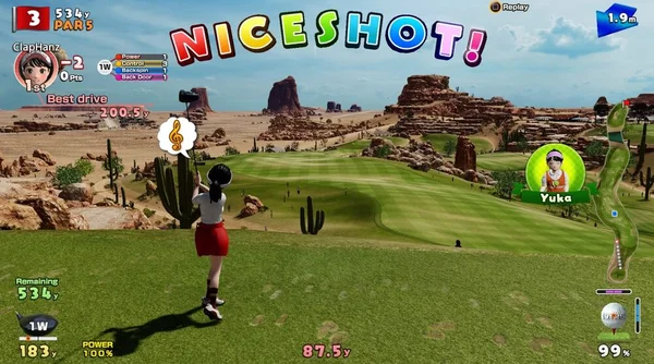 Game Everybody's Golf nổi bật với đồ họa đáng yêu và màu sắc