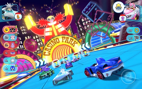 Game Sonic Racing được thiết kế với đồ họa và âm thanh thú vị