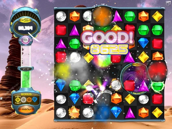 Game Bejeweled Twist có một hình ảnh sáng, rực rỡ