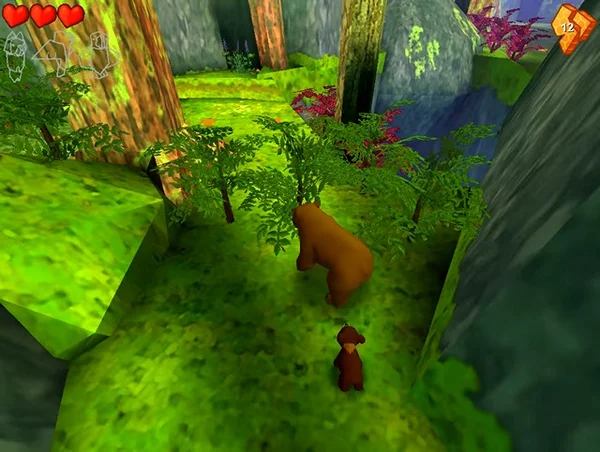 Game Disney's Brother Bear có đồ họa tươi sáng và âm thanh nhạc nền đáng yêu